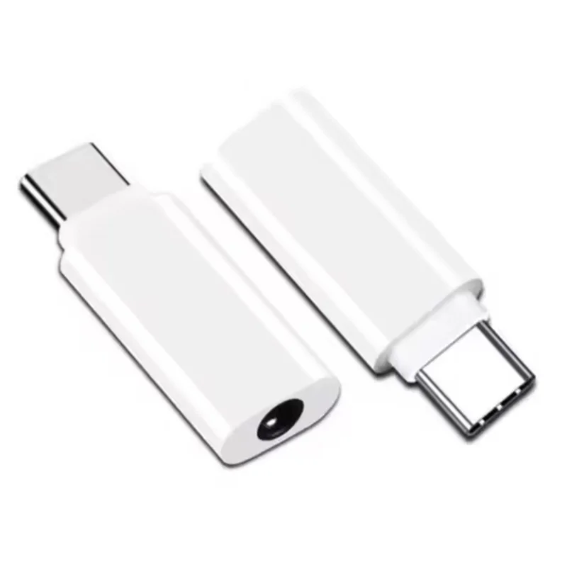 1-5pcs Type C To 3.5mm Adapter Stable Audio Signal Transfer Music Listening And Calls For Wired Headset Earphones Audio Adapter