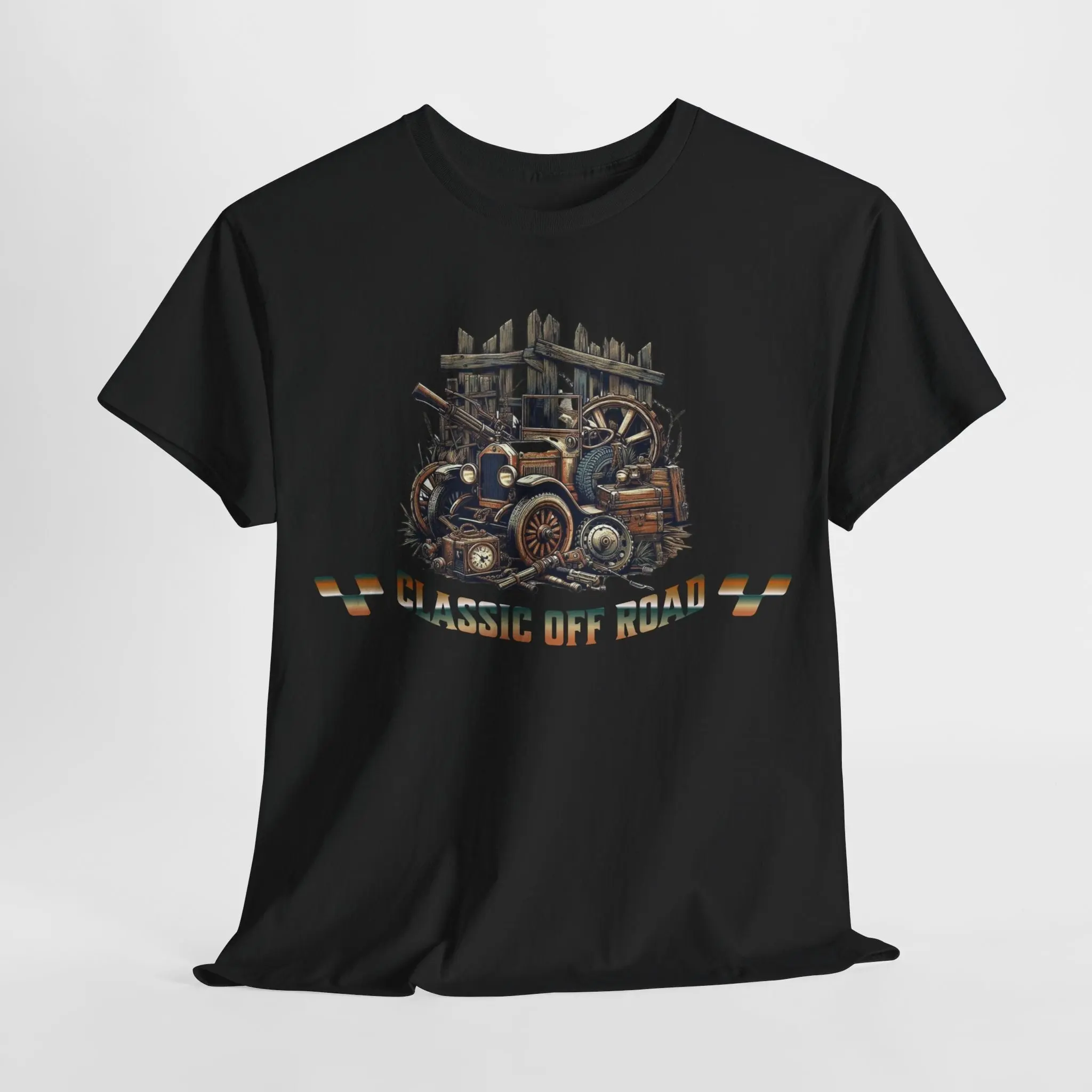 Rusticclassic Off Road T Shirt Scull Old School Vintage Classic Motor Route 66 Hard Core Motorcycle Hot Rod