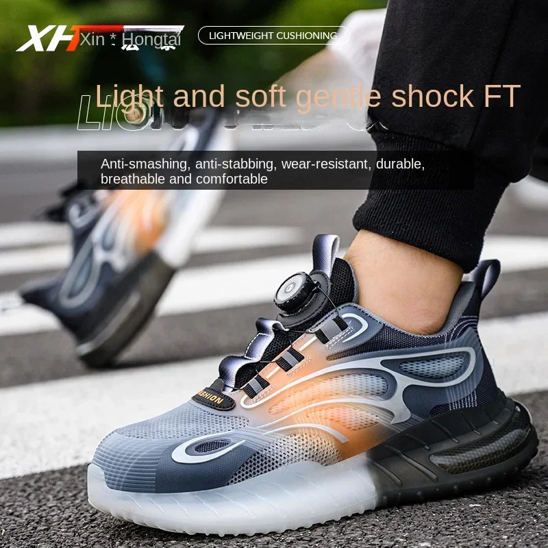 2024 Breathable Lightweight Man Work Shoes Non-Slip Anti-Piercing Brand Safety Shoes Man And Women Steel Toe Cap Work Shoes