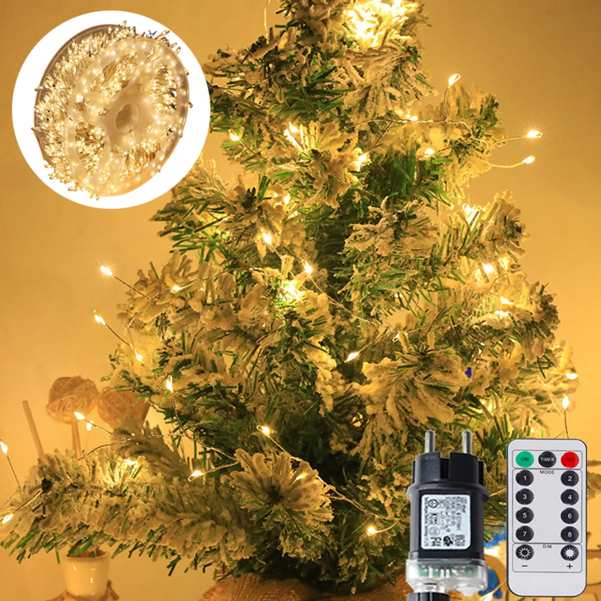 LED String Fairy Cluster Lights 6M-50M Silver Wire Christmas Tree Lights Garland New Year Street Home Party Wedding Decoration