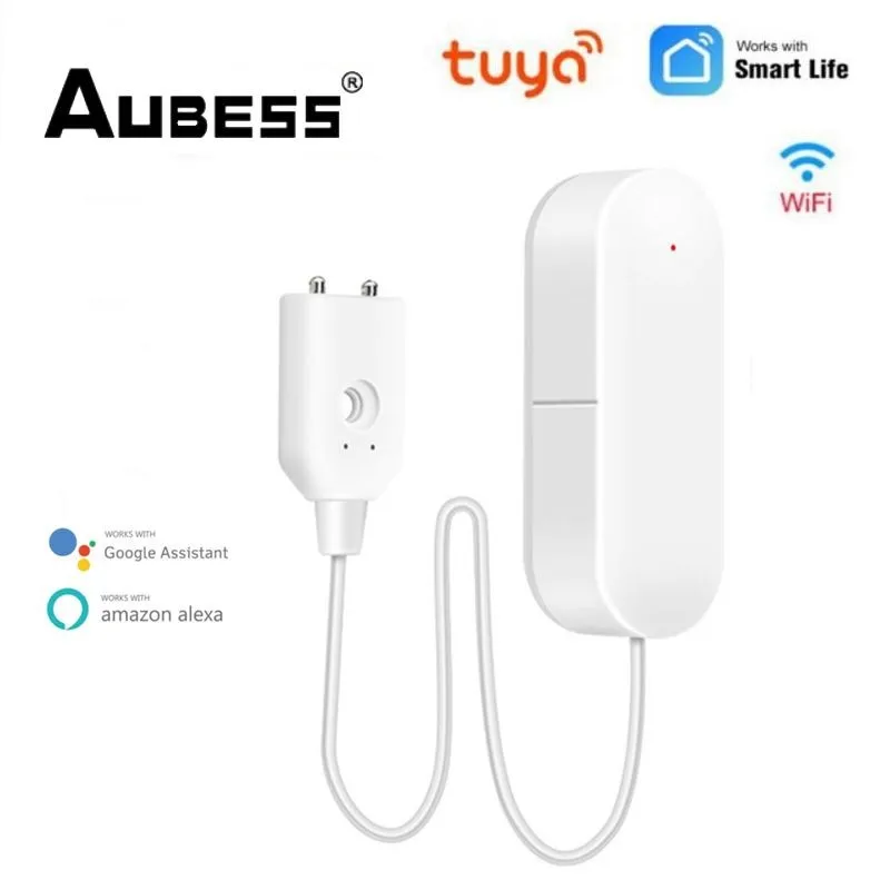 Aubess Water Flood Detector Tuya Zigbee Works With Zigbee Gateway Verflow And Full Water Sensor Smart Home Smart Life App Push