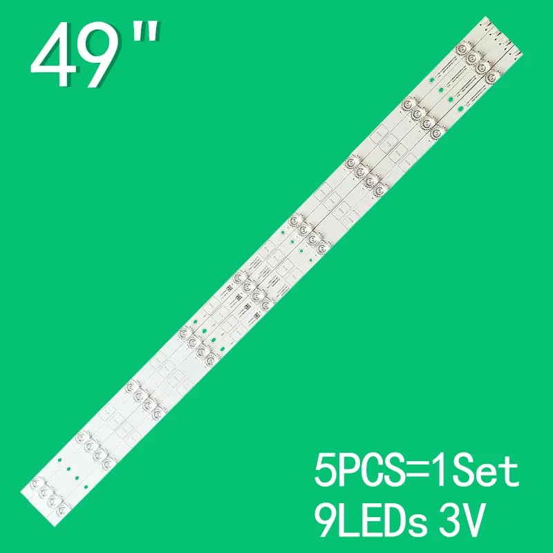 3V Square Lens 4Pcs Backlight Led Tv Repair Parts for Hyundai 49inch CRH-ZG49G6000303009047C1 LB-C490F18-E5S-H-G01