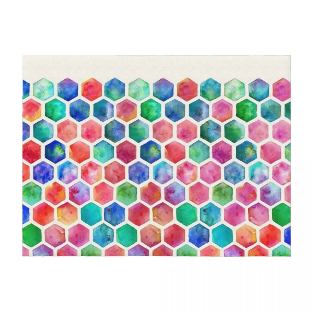

Hand Painted Watercolor Honeycomb Pattern Throw Blanket For Baby Fashion Sofas Cute Flannels Blankets