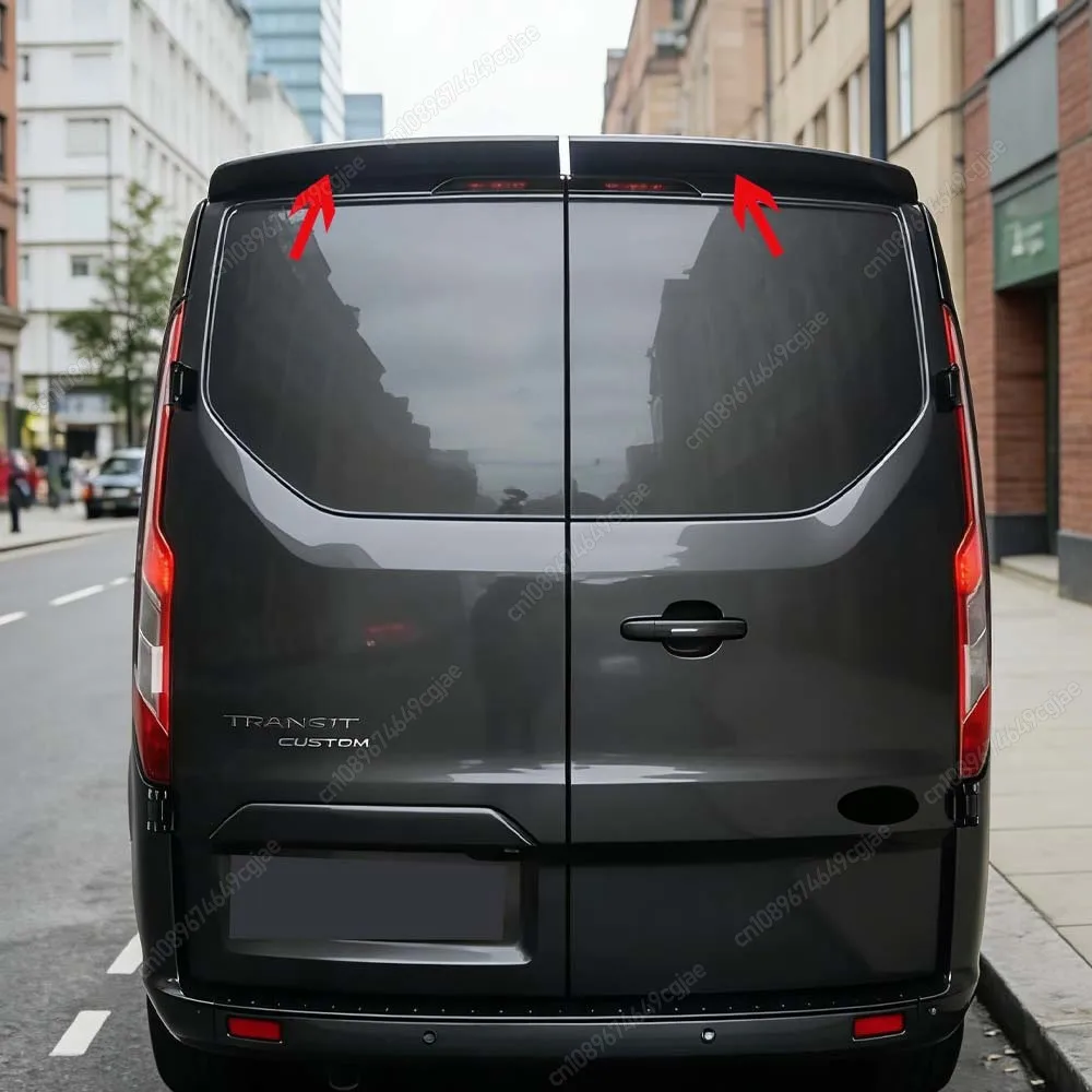 

Автомобильный спойлер на заднюю крышу, багажник, крыло, ABS, глянцевый черный/карбоновый комплект кузова для Ford Transit Custom Mk8 2012-2023, тюнинг двойной двери