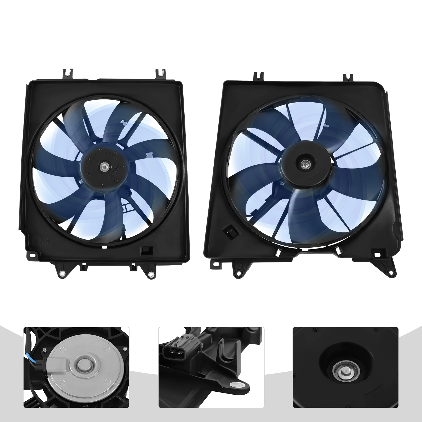 Cooling Fan Assembly For 2017-2018 Honda CR-V 1.5L Driver and Passenger Side