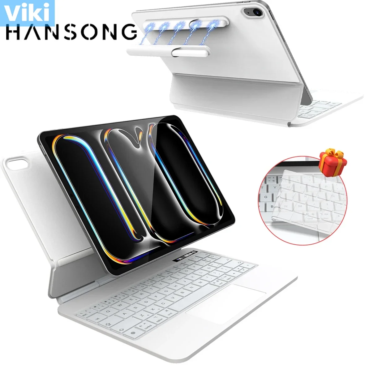 

Магнитный чехол для iPad Pro 11 2024 Air 4 5 6 iPad Pro 13 M4 Pro 11 12,9 6-5, 4-го 3-го поколения, совместимый с Magic Keyboard