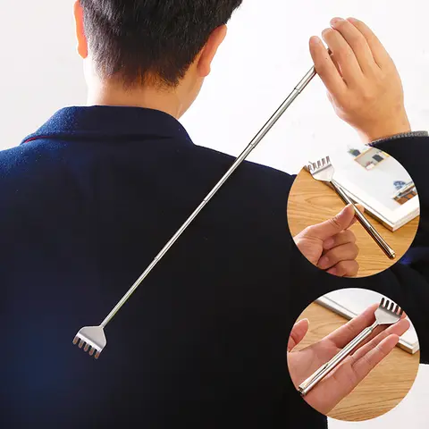 1Pcs 휴대용 조정 가능한 확장 가능한 텔레스코픽 백 스크레이퍼 백본 스크래치 마사지 가려움증 스크래치 마사지 도구 Dropshipping