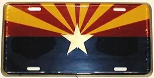 Dixie Arizona Starburst State Flag License Plate sign