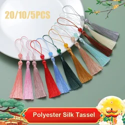 20/10/5Pcs Silky Handmade Tassel 13cm Soft Craft Mini Tassels With Beads Bookmarks Tassels Jewelry Making DIY Projects Decor