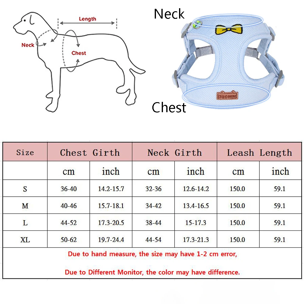 Summer Corduroy Dog Harness and Leash Set for Small Medium Dogs Breathable Puppy Cat Harness Vest Pet Chihuahua Walking Leash