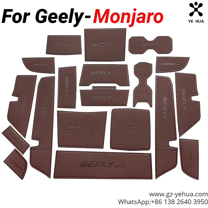 For GEELY Monjaro Manjaro Xingyue L KX11 2022 2023 Car Door Groove Mat Car Slot Anti-slip Cup Cushion Coaster Pad  Accessories