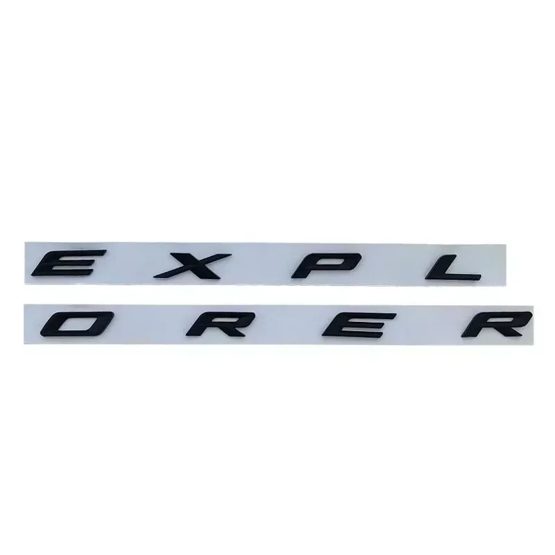 3D ABS Chrome Black Letters Explorer Logo Car Front Hood Emblem Bonnet Badge Sticker For Explorer 2020 2021