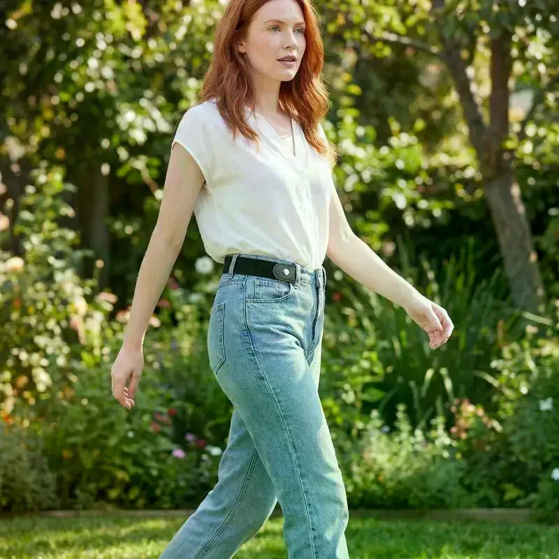 Stretch Elastic Waist Belt Jean Pants Dresses No Buckle Free Waist Belt Women Men Comfortable Fit 2026