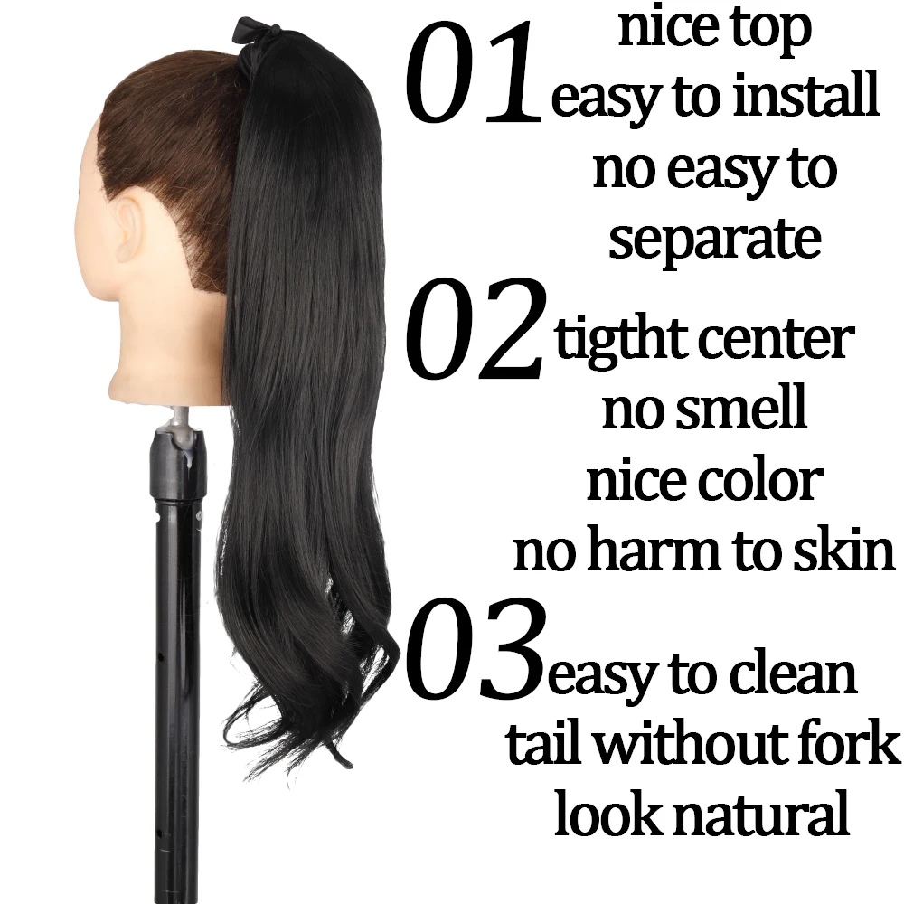 AZQUEEN synthetic ponytail clip in horsetail hair extension heat-resistant high temperature fiber filament suitable for women