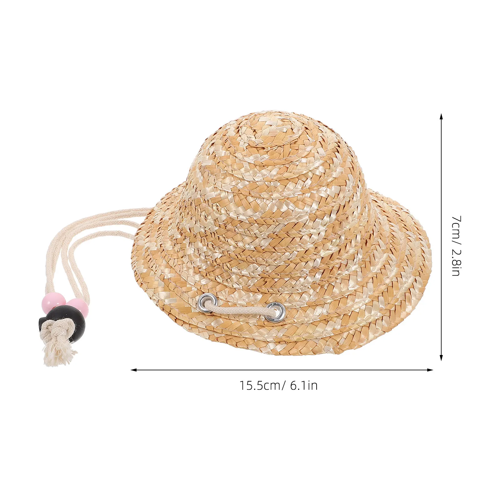 Miniatuur Geweven Strohoedje Fijne Handgeweven Kleine Hoed Decoratie voor Knutselen Scrapbooking Miniatuur Scènes Feestartikelen Huisdecoratie