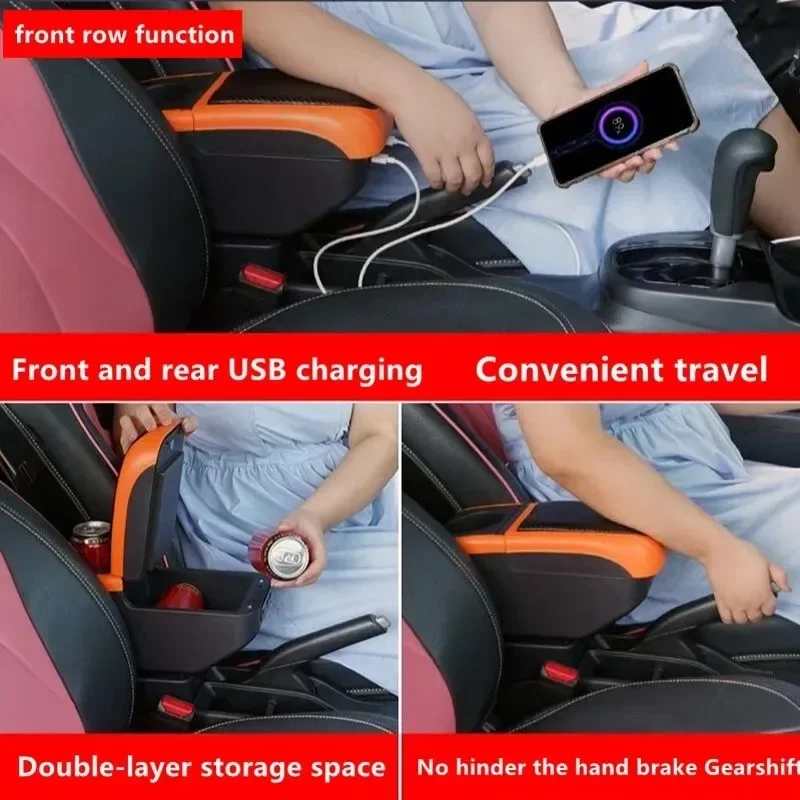 NEW For Chevrolet Spark Armrest Box Interior Center Console Storage Box Arm Rest Car-Styling Decoration Accessories Parts USB