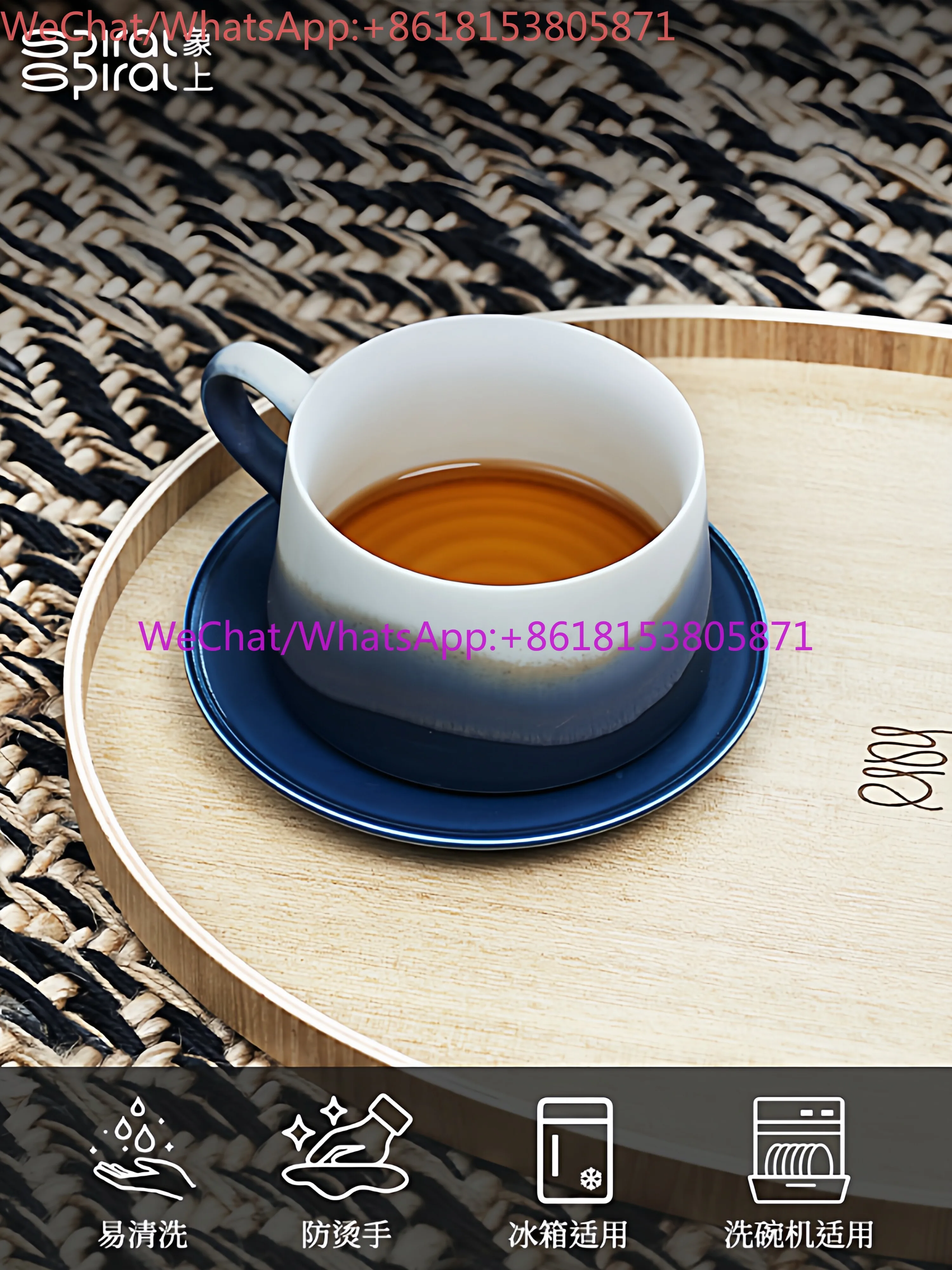 Premium Simple Men's Ceramic Water Cup Household Latte Coffee Cup