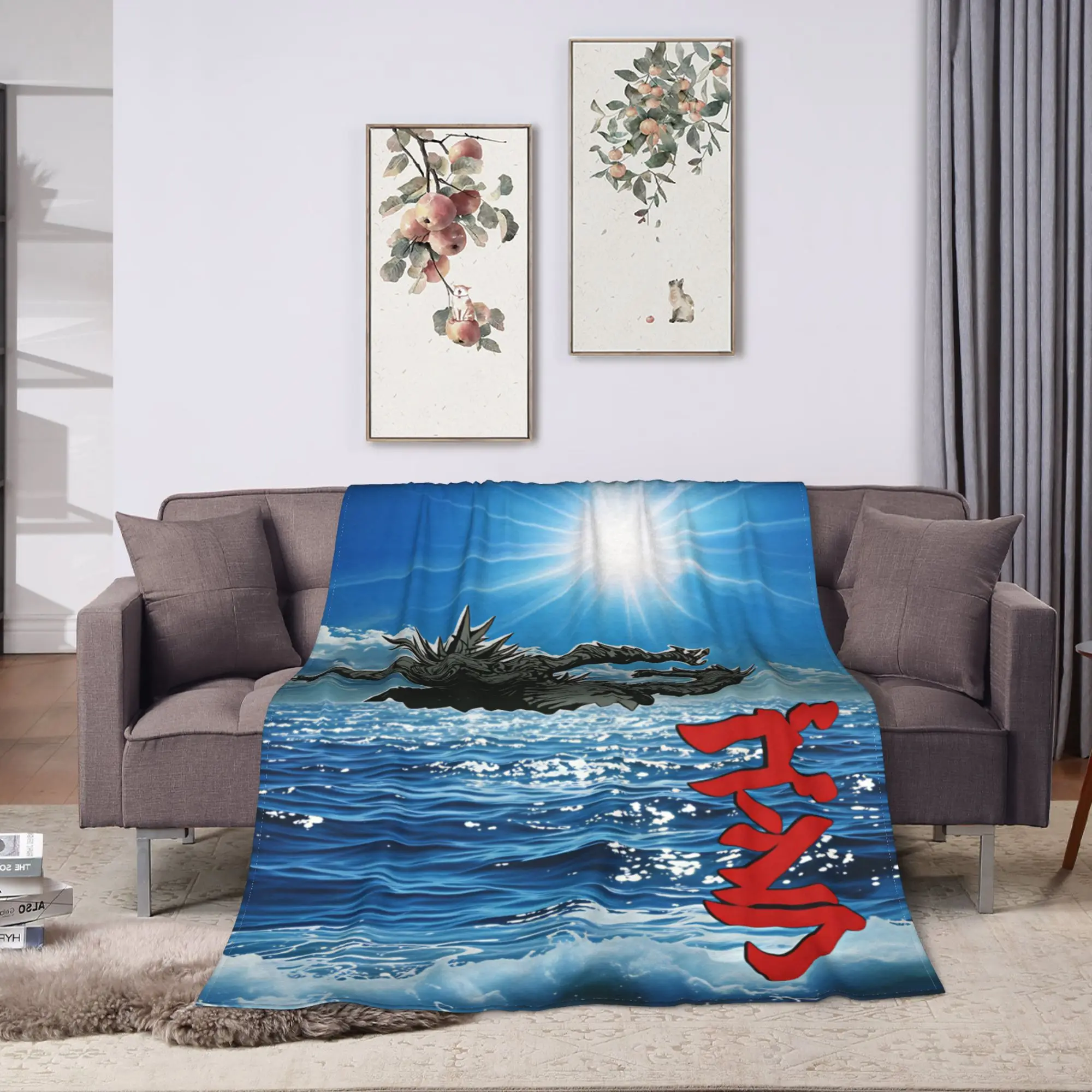 G-Godzillas  Warm Soft Blanket  Decorative Plush Throw Blanket Print Home Decor Flannel Bedspread Sofa Bed Cover