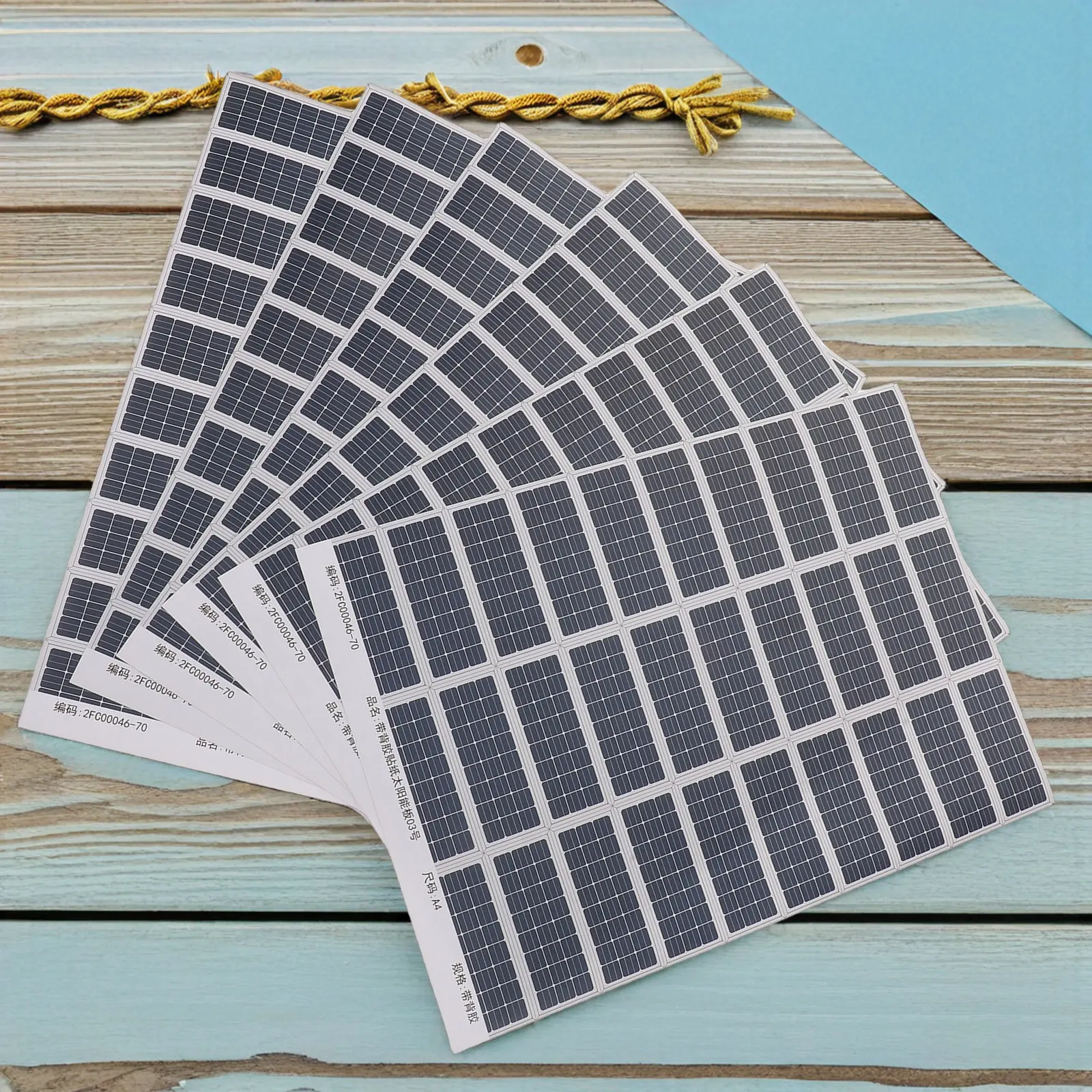 

6 Sheets Vibrant Architectural Solar Panel Stickers Self Adhesive for Scale Models Dollhouse Roofs Micro Landscape Urban