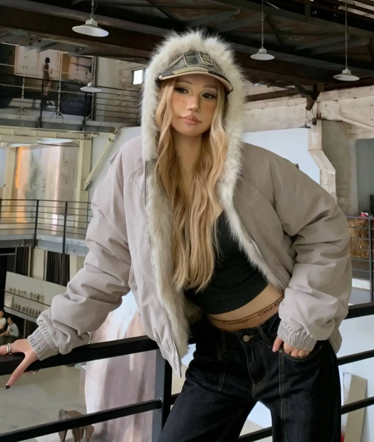 

Parkas Womens Unisex Fall Polyester Lining Flap-Pocket Adjustable Drawcord Turtleneck Cleanfit Leisure Elegant Fashionable Solid