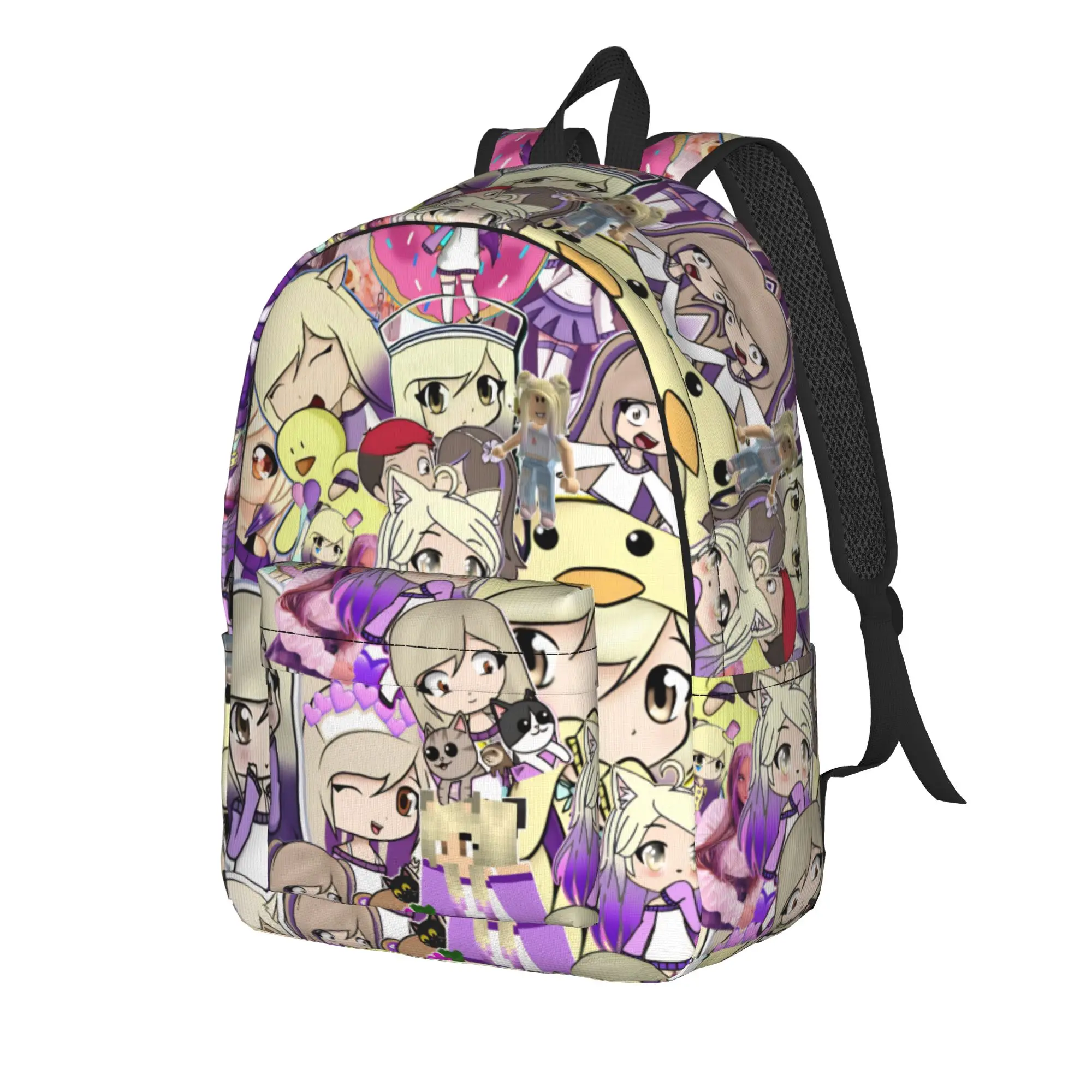 Dense Real Mix Collage Lyna Vallejos  Fashion Backpack Gift Student Hiking Travel  Daypack for Men Women College Canvas Bags