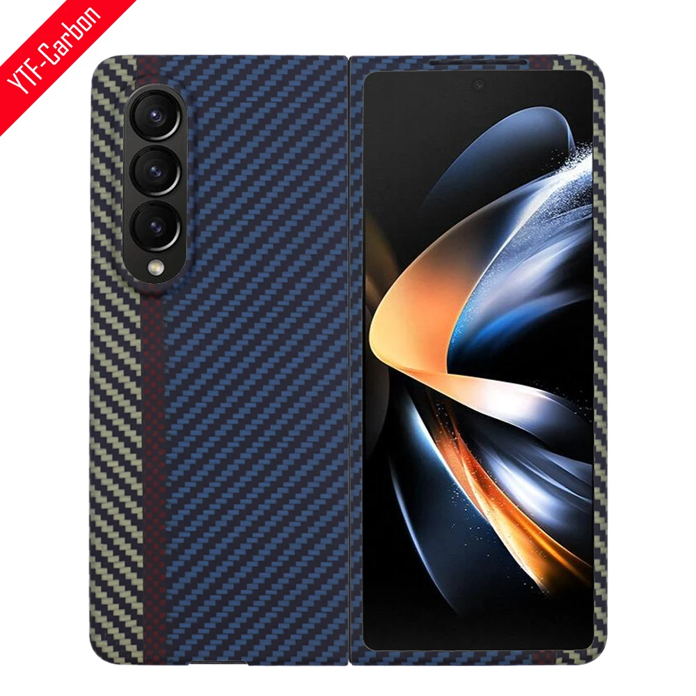 

YTF-Carbon Fiber Phone Case for Samsung Galaxy Z Fold 4 High-quality Aramid Fiber Ultra-thin Z Fold 5 5G Foldable Cover