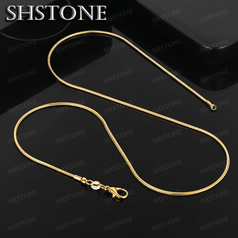 Women Men Round Snake Chain 18K Gold Jewelry Accessories 16-30 inches Long Necklace 18K Gold DIY Neck Chain Wholesale