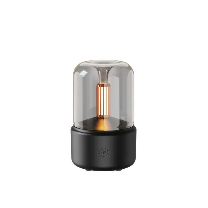 Nieuwe Kaarslicht Geurverspreider Draagbare 120Ml Usb Luchtbevochtiger Essentiële Olie Cool Mist Maker Fogger Met Led Nachtlampje
