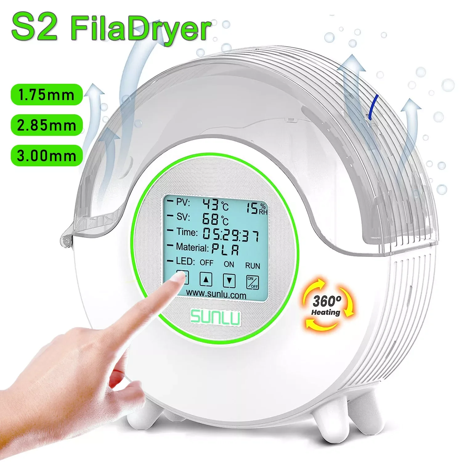 SUNLU 3D Filament Drying Box Filaments Storage Holder FDM 3D Filament Dryer FilaDryer S2 Fast Shipping