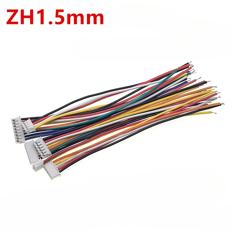 

10PCS JST ZH1.5 ZH 1.5mm Wire Cable Single head Connector 2P/3P/4P/5P/6P/7/8/9/10/12 Pin 1.5MM Pitch Plug 20cm Wire Length 28AWG