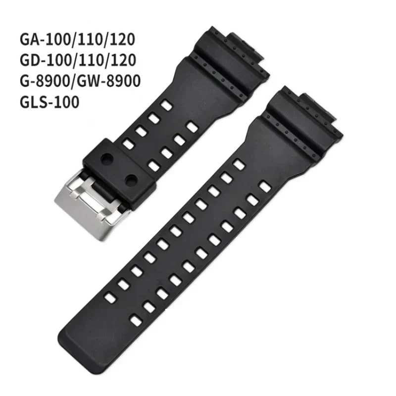 Suitable Brand for Casio G-shock Watch Strap GA100/110/120/GD100/120/GA300/G-8900 Raised 16mm Replacement Watch Straps