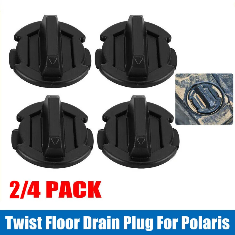 

2/4PCS Twist Floor Drain Plug Trap Seal Drainage Plugs Plastic Black Fit For Polaris RZR XP 1000 TURBO GENERAL 1000 #5414694