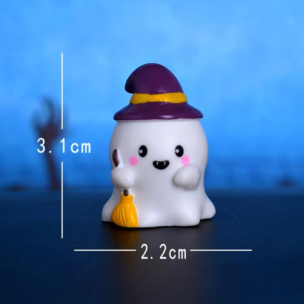 Cute Pumpkin Halloween Resin Craft Resin Decoration Ghost Decoration Micro Landscape Horticulture DIY Accessories Mini Ornaments