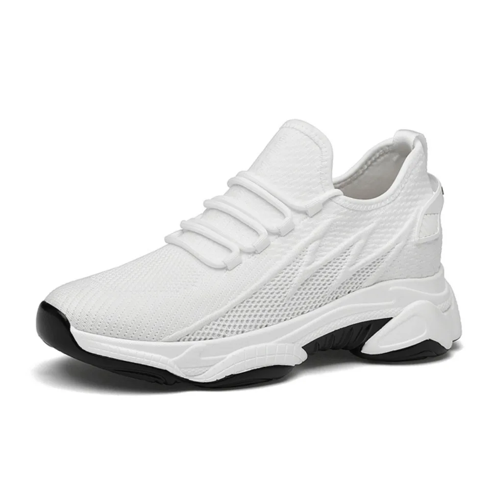 

2026 Men's Invisible Height Increasing Casual Shoes 10cm Elevator Breathable Mesh Upper Walking Shoes with Soft Bottom