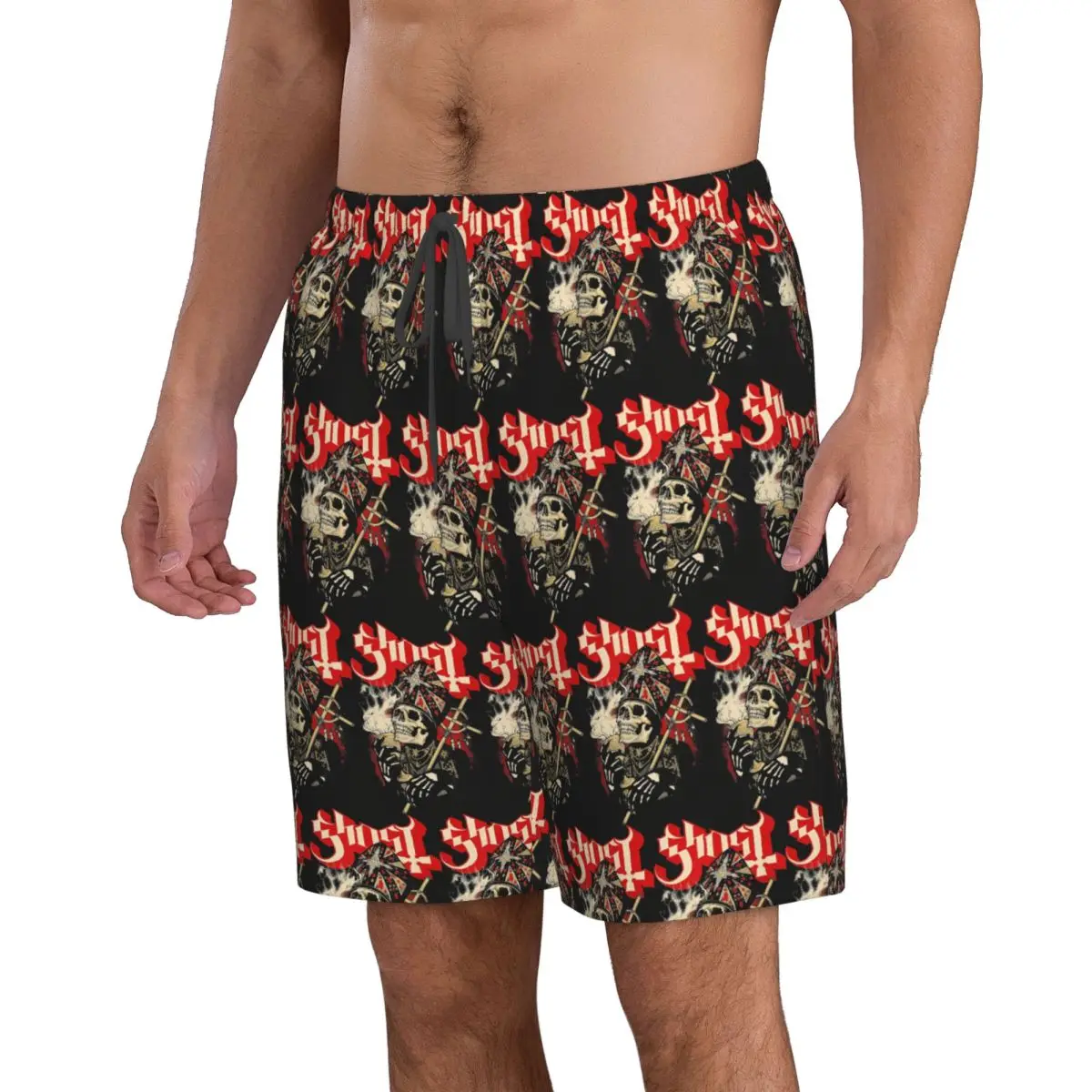 السويدية روك باند الرعب شبح جذوع الشاطئ مجلس السراويل عارضة سريعة الجافة السباحة الصيف الرجال السراويل