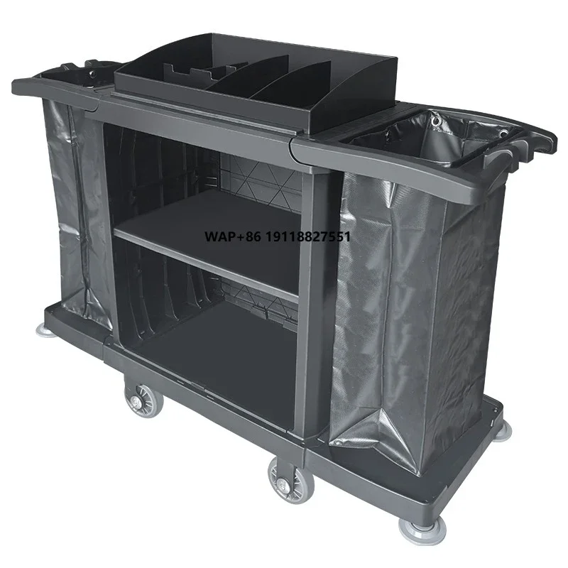 

Cleaning Cart Multifunctional Handcart Room Service Cart Hotel Hygiene Housekeeping Cart