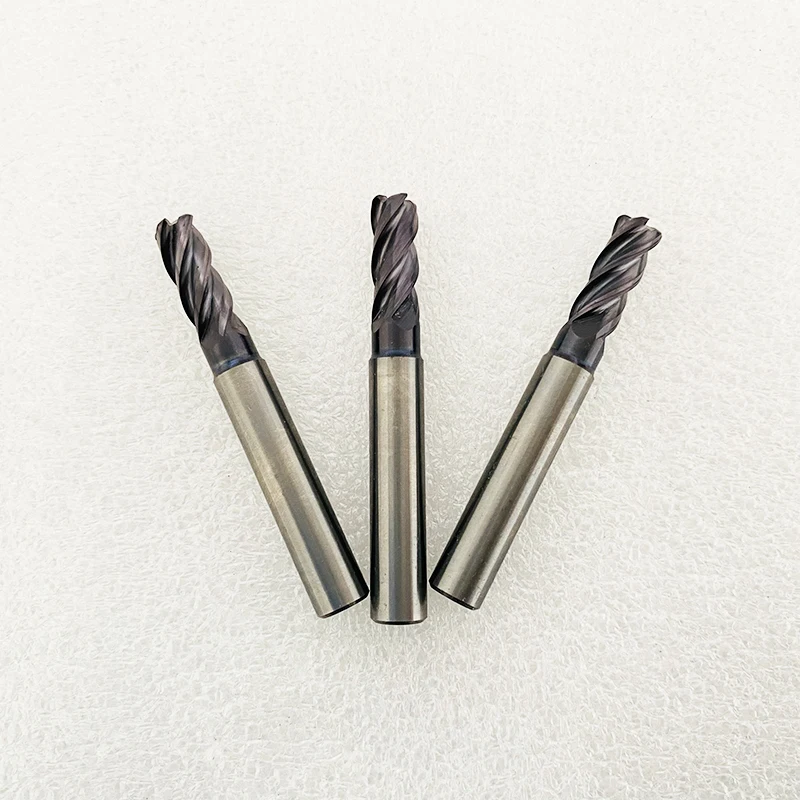 FULLOVEs CNC Milling Cutter Used for High Hardness Steel  Customized 4 Flutes Carbide End Mill