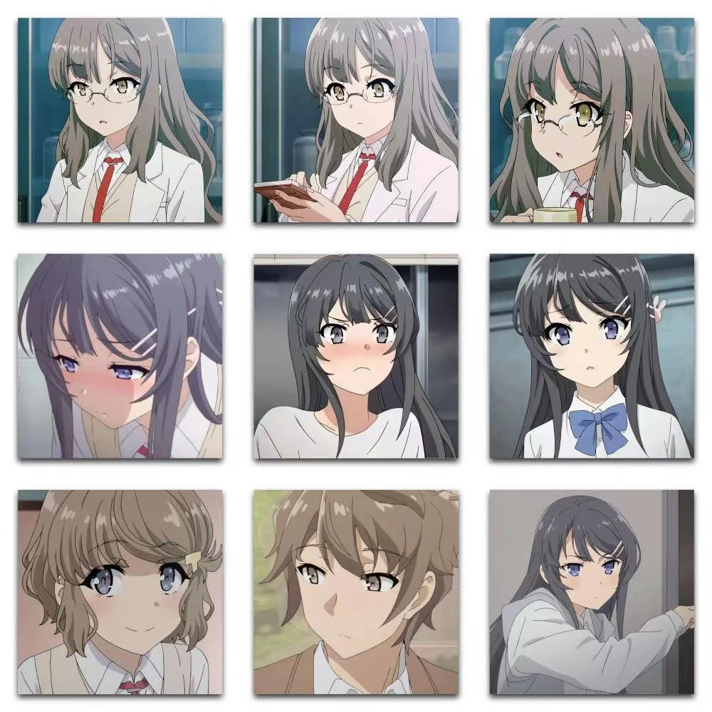 10/30/59 Stück Bunny Girl Senpail Aufkleber Azusagawa Sakuta Mai San Anime Aufkleber Scrapbooking Laptop Telefon süße Mädchen Keade Aufkleber