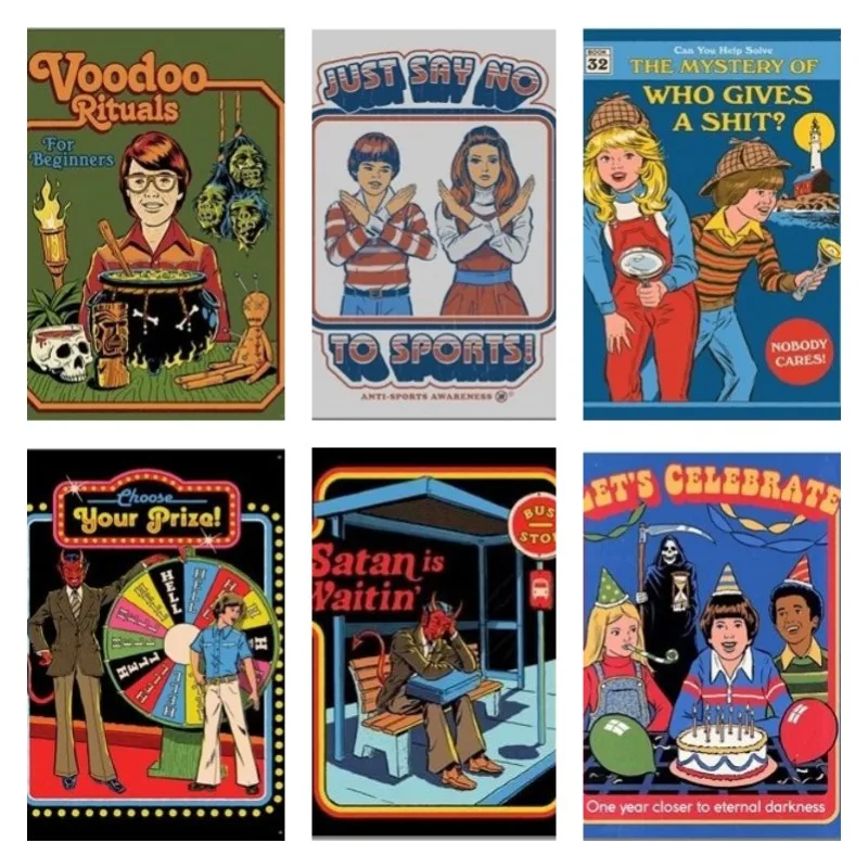 لوحات ديكور الرعب مضحك ، علامات مضحكة ، مقبرة مخيف ، زينة هالوين مخيف ، علامة القصدير المعدنية ، الملصقات ، لويحات حانة بار #3