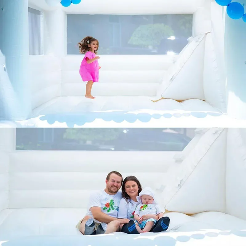 4M/4.5M Large Inflatable Castle Bounce House PVC Jumping bed with slide 13ft Trampoline Birthday party Event Rental Kids toy