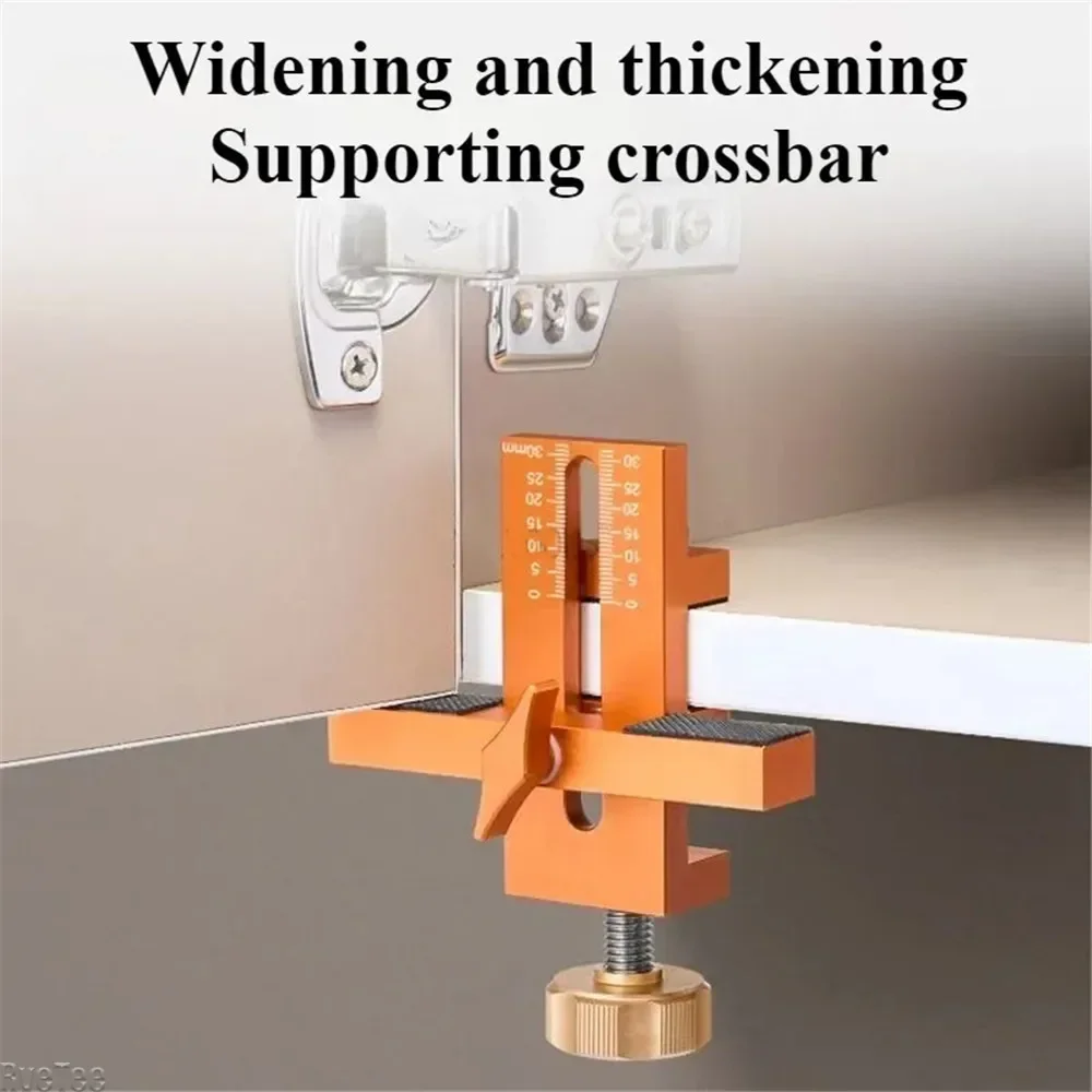 7-40mm Installation Woodworking Cabinet Door Jig,Cabinet Closet Door Quick Positioning Adjustable Clamping Range Tool  Aluminum