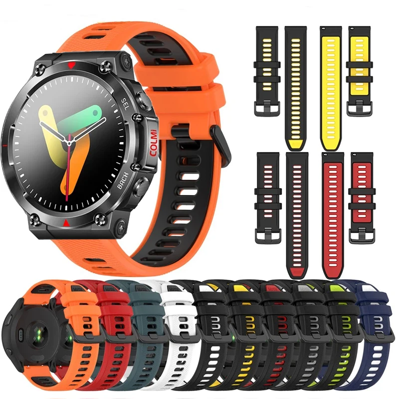 

Sports Silicone Strap for COLMI V70 Quick 20mm 22mm Breathable Wrist Wristband Accessorie