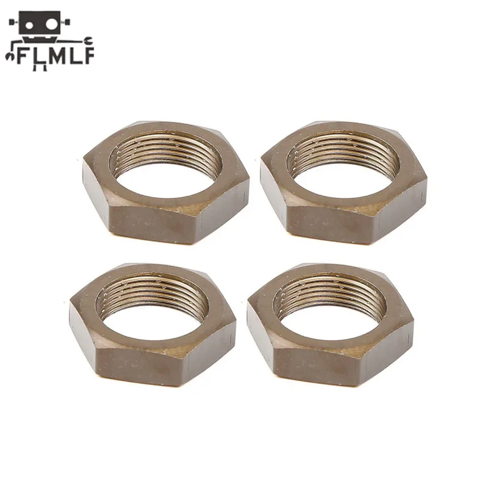 Porca de roda de metal para carro Rc, 4 peças adequadas para peças de caminhão 1/5 HPI ROFUN ROVAN KM BAJA 5B 5T 5SC SS