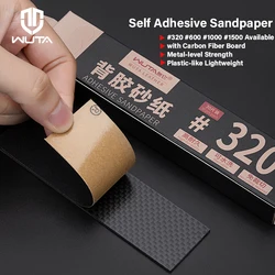 WUTA Grinding Sandpaper Sheets with Carbon Fiber Board Self Adhesive Sticky Back Sand Paper for Leather, Wood, Metal, Plastic