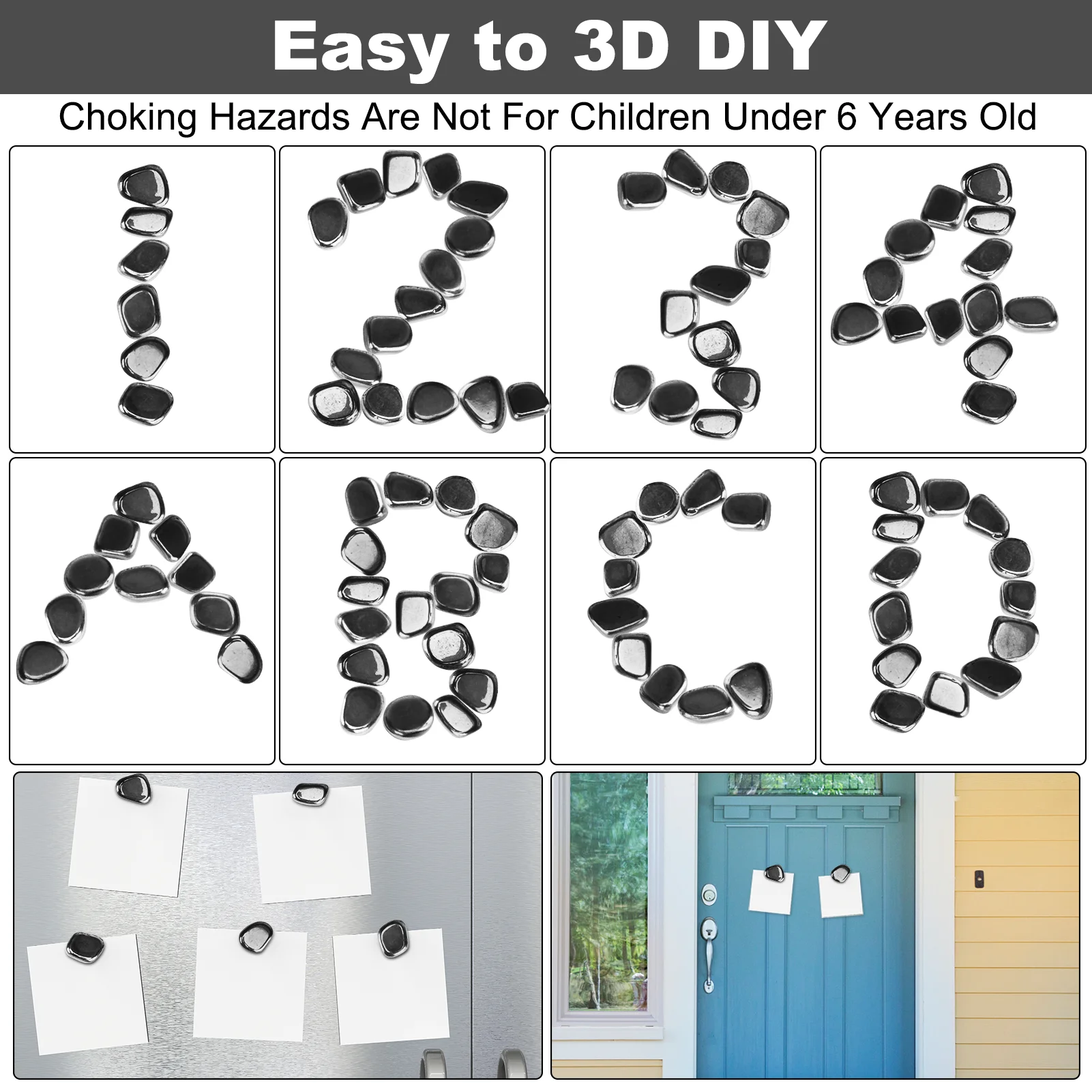 ชุดแม่เหล็กสีดำ 24 ชิ้น แม่เหล็กติดตู้เย็น ตู้เก็บของ ครัว ของขวัญสำหรับครู นักวิจัย ชุดอุปกรณ์วิทยาศาสตร์ เกมหมากรุก ของเล่นคลายเครียด