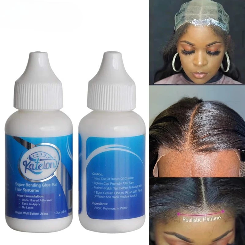 

Lace Front Wig Glue Extra Hold Waterproof 38ml Super Bonding Adhesive Glue For Wig Cap 1Pcs Hair Glue Hair Styling Tools 1.3Oz
