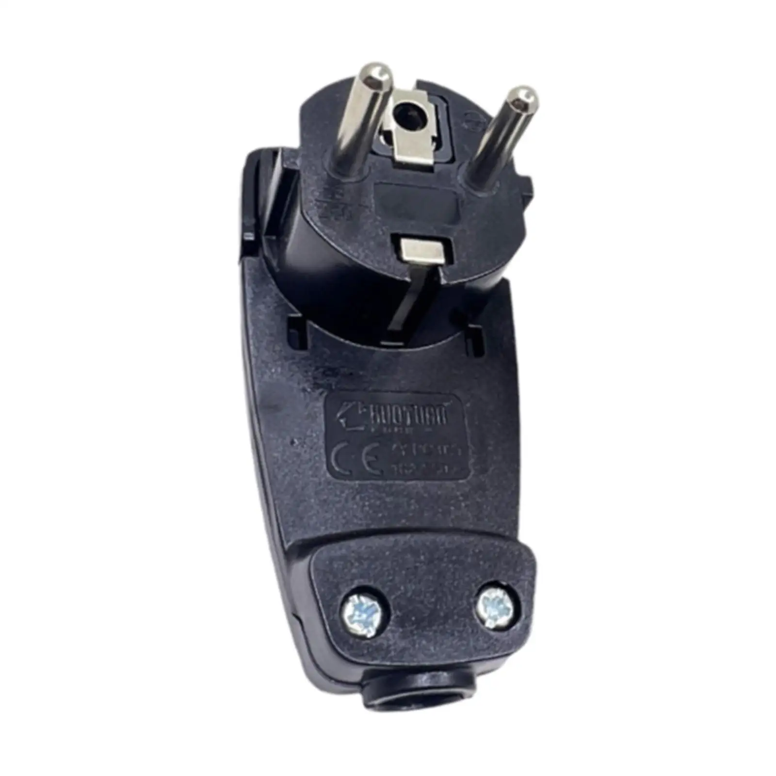 EU Rewireable Plug 16A 250V 2P+E Electrical Male Connector for Extension Cord DIY Wiring Kit Fire Resistant PP Material