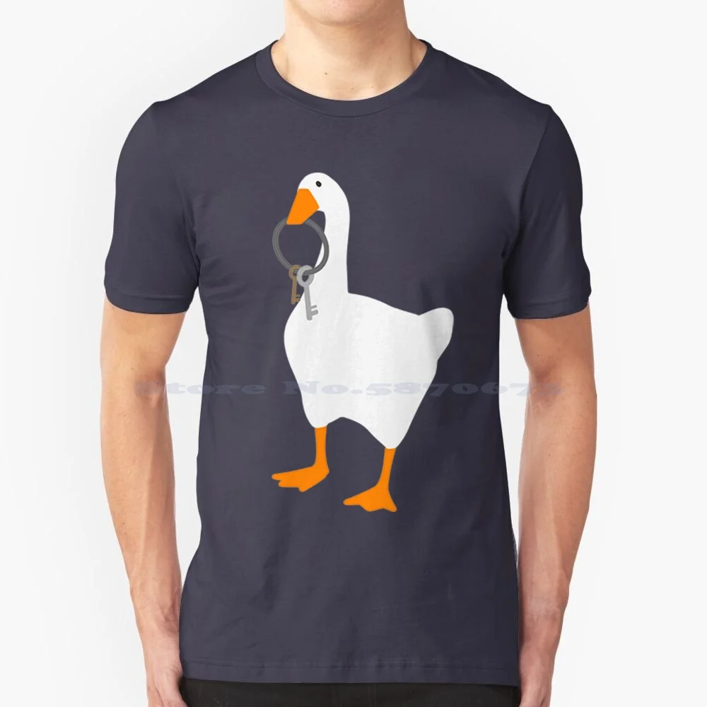 Goose Game-Key Goose T Shirt 100% Cotton Tee Goose Game Games Animal Honk Honk Video Game Funny Nerd Goose Bonk Goose Knive