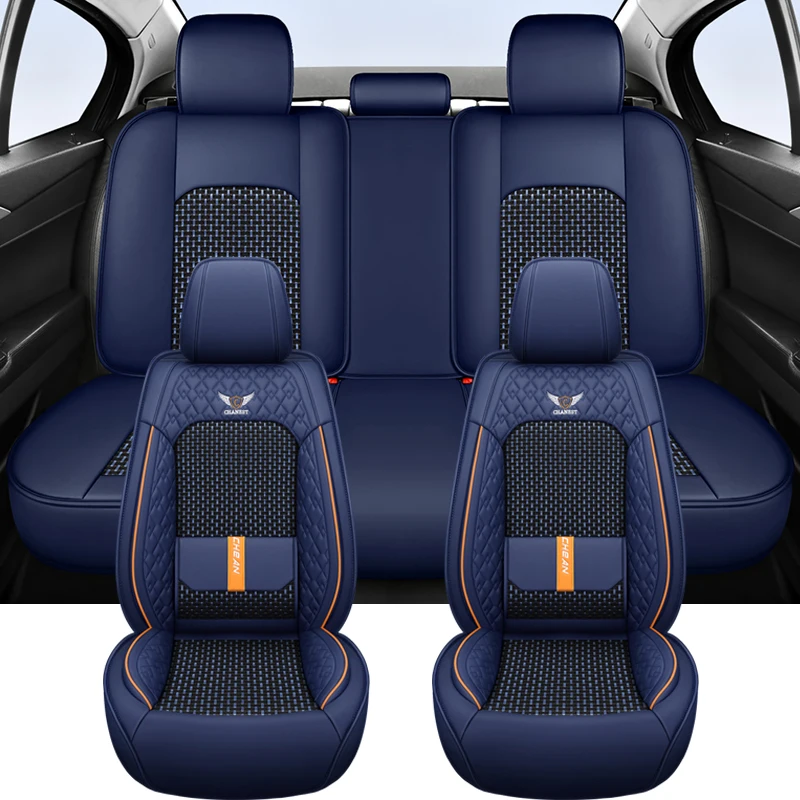 

2025 Fashion Universal PU Leather Breathable Car Seat Covers For Nissan Kicks Lifan X60 Camry 40 Baic X35 Orlando Interior