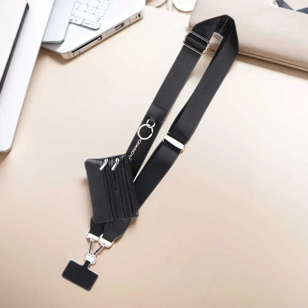 Tracolla per telefono con clip per custodia con cerniera e cinturino Go Tracolla regolabile Corda per telefono a corpo incrociato multifunzionale per telefono